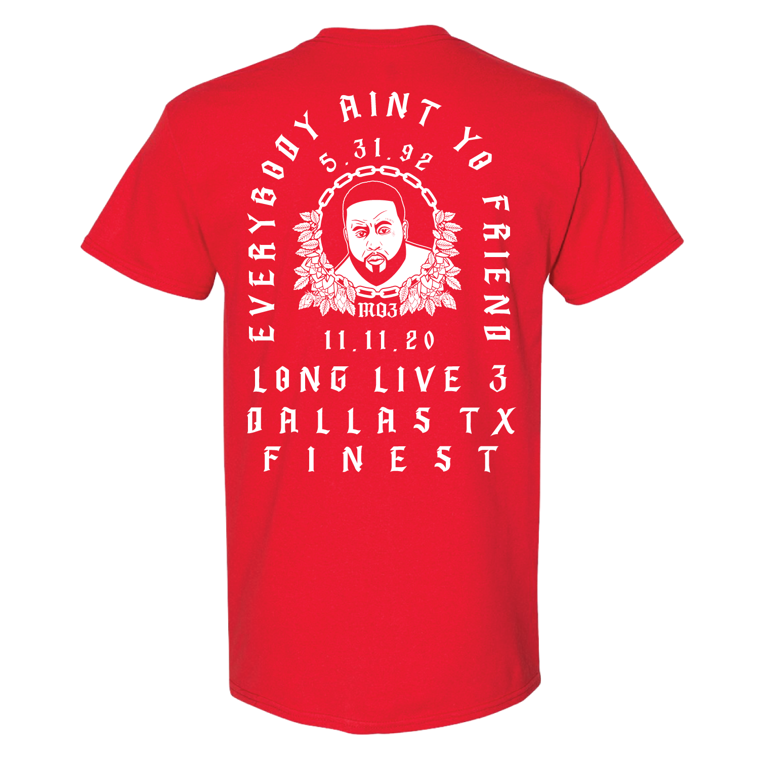 LONG LIVE 3 Memorial Tee - Red - Front